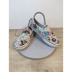 VANS Classic Slip-on Mash Up Comic Strip Stickers AOP 721356 Mens 5 / Womens 6.5
